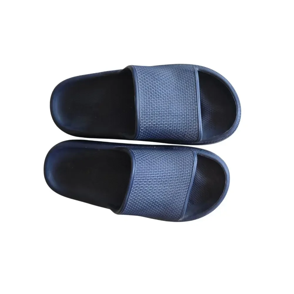 Joomra Pillow Non Slip Comfortable Navy Slides Sandals Size 7-7.5